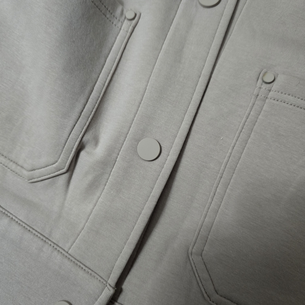 Cream Button-Front Jean Jacket - Picture 6 of 16